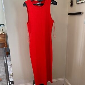 Nine West Vibrant Red Midi Dress